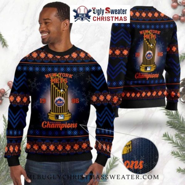 1986 World Series Champions New York Mets Ugly Sweater