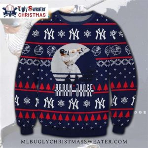 Aaron Judge Swing Icon Yankees Ugly Christmas Sweater