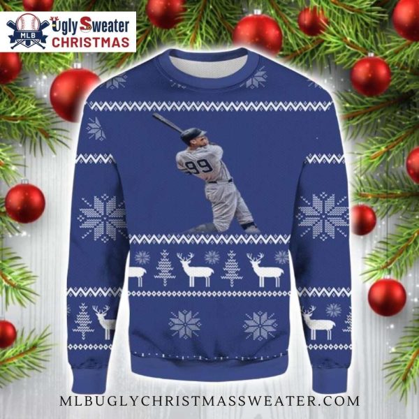 Aaron Judge Swing Yankees Christmas Sweater