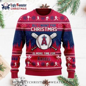 All I Want For Christmas Is More Angels Baseball Ugly Sweater