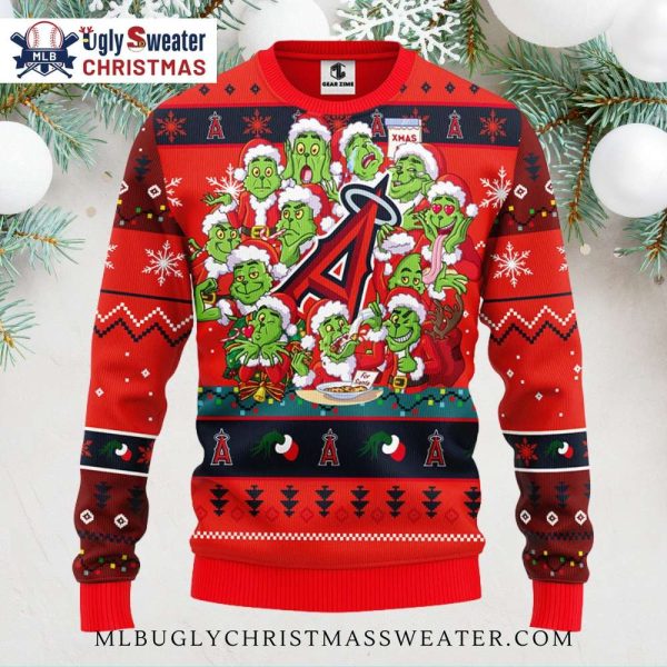 Angels Ugly Christmas Sweater Grinch-Themed Holiday Party Design