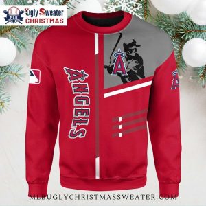 Angels Ugly Christmas Sweater With Classic Batting Figure Design