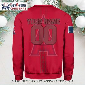 Angels Ugly Christmas Sweater With Classic Batting Figure Design