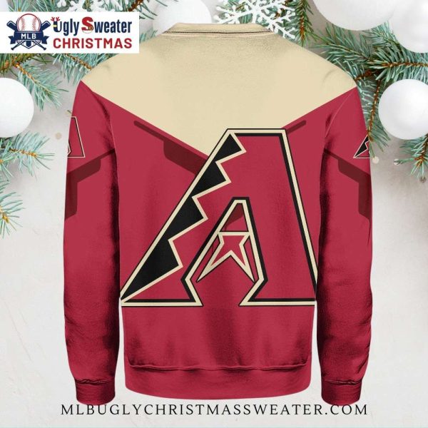 Arizona Diamondbacks Bold Red Cream Design Christmas Sweater