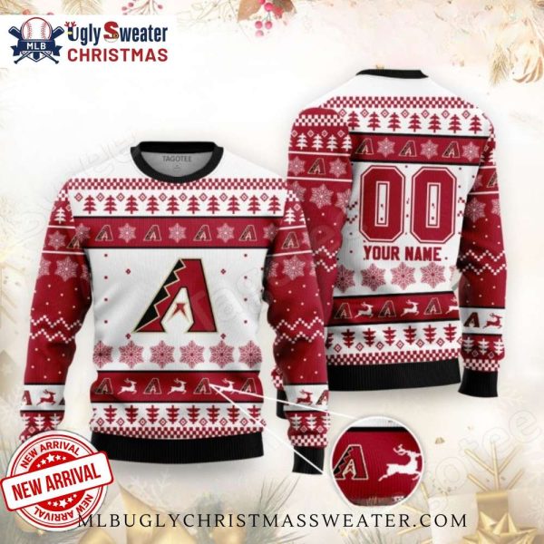 Arizona Diamondbacks Custom Christmas Sweater Reindeer Design