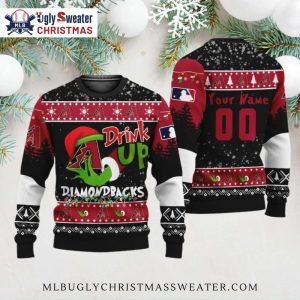 Arizona Diamondbacks Drink Up Grinch Ugly Christmas Sweater