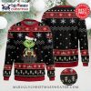 Arizona Diamondbacks Grinch White Scarf Ugly Christmas Sweater