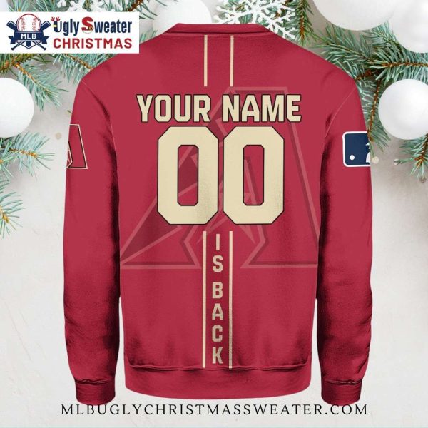 Arizona Diamondbacks Iconic Player Red Christmas Sweater