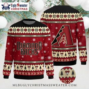 Arizona Diamondbacks Logo Christmas Sweater With Holiday Elements