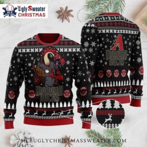 Arizona Diamondbacks Santa With Reindeer Sleigh Ugly Sweater