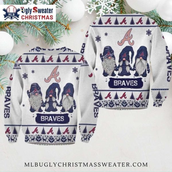 Atlanta Braves Gnome Holiday-Themed Ugly Sweater