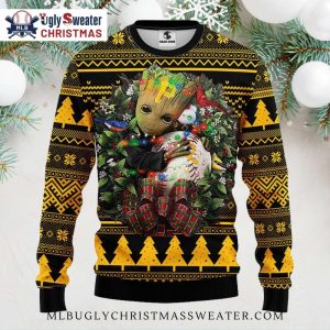 Baby Groot Pittsburgh Pirates Ugly Christmas Sweater