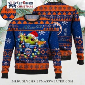 Baby Yoda Christmas Lights Mets Ugly Sweater – NY Mets