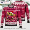 Atlanta Braves Christmas Wreath Ugly Sweater With Stitch Baseball Theme