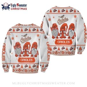 Baltimore Orioles Gnome Family Ugly Sweater