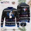 Blue Jays Patchwork Snowman Christmas Ugly Sweater