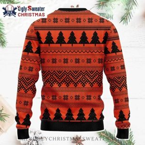 Baseball Xmas Tree Baltimore Orioles Ugly Sweater 2