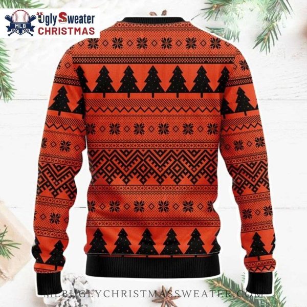 Baseball Xmas Tree Baltimore Orioles Ugly Sweater