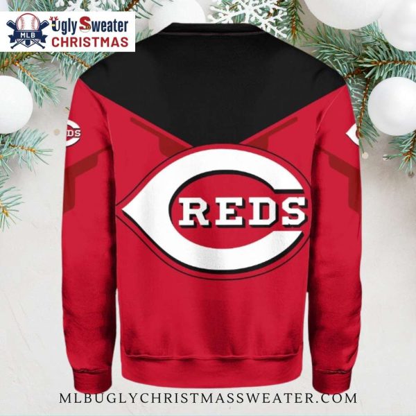 Bold Reds Logo Cincinnati Ugly Christmas Sweater