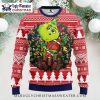 Boston Red Sox Grinch With Santa Hat Ugly Christmas Sweater