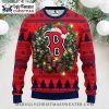 Classic Chevron Red Boston Red Sox Ugly Christmas Sweater