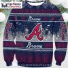 Baby Yoda Lights Atlanta Braves Ugly Christmas Sweater