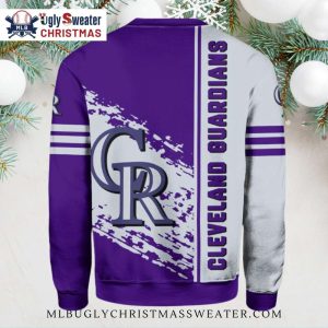 Brushstroke Stripe Colorado Rockies Ugly Christmas Sweater