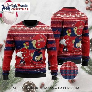 Charlie Brown St. Louis Cardinals Ugly Christmas Sweater