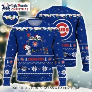 Chicago Cubs Christmas Sweater – Snoopy And Woodstock Xmas Style