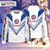 Chicago Cubs Christmas Sweater Grinch Stealing Cubs Logo Lights