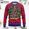 Chicago Cubs Christmas Sweater With Groot And Wreath Design