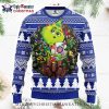 Chicago Cubs Christmas Wreath Ugly Sweater With Santa Hat