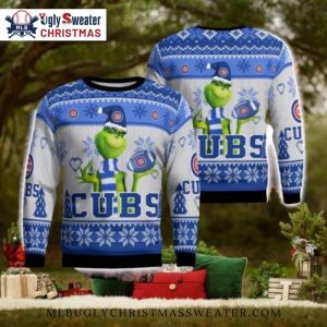 Chicago Cubs Grinch Ugly Christmas Sweater – Mischievous Holiday Fun