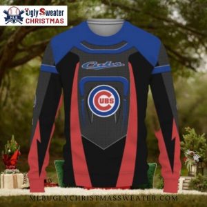 Chicago Cubs Racing Jacket Ugly Christmas Sweater – Sporty Winter Style