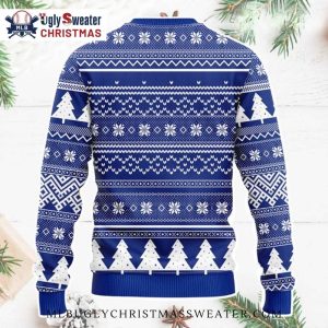 Chicago Cubs Sugar Skull Ugly Christmas Sweater Blue Holiday Design 2