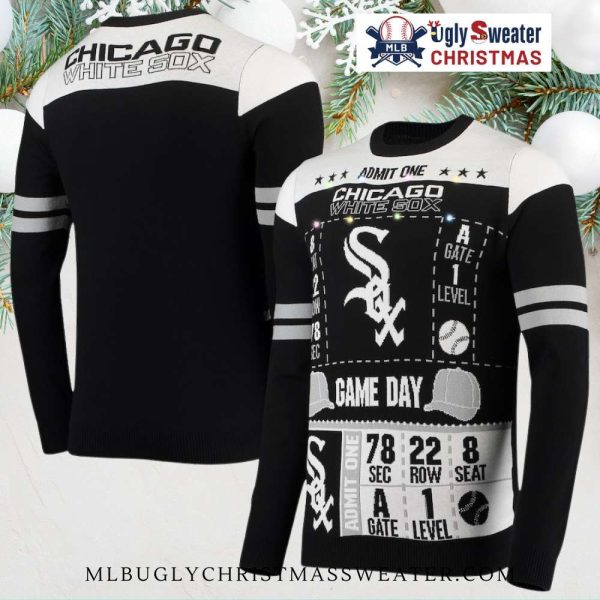 Chicago White Sox Game Day Ticket Ugly Christmas Sweater