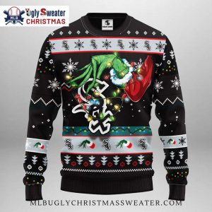 Chicago White Sox Grinch Lights Ugly Christmas Sweater