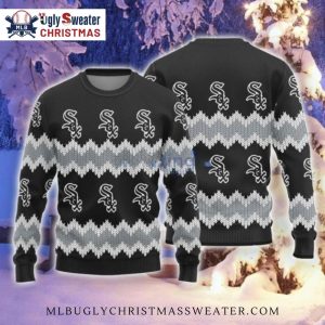 Chicago White Sox Repeated Logo Pattern Ugly Christmas Sweater