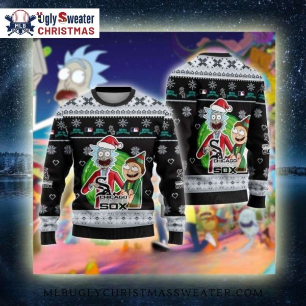 Chicago White Sox Rick And Morty Christmas Ugly Sweater