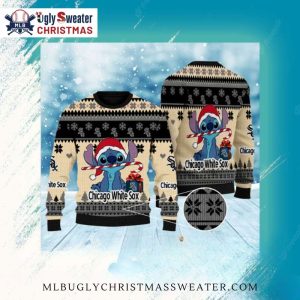 Chicago White Sox Stitch Candy Cane Ugly Christmas Sweater