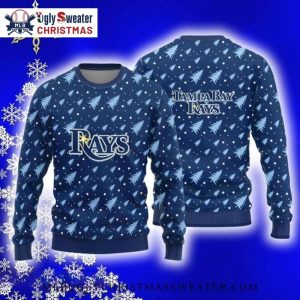 Christmas Trees Tampa Bay Rays Snowy Ugly Sweater