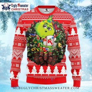 Christmas Wreath Grinch Philadelphia Phillies Ugly Sweater