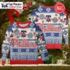 Grinch Philadelphia Phillies Ugly Christmas Sweater Blue