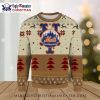 Groot Hugging New York Mets Baseball Ugly Christmas Sweater