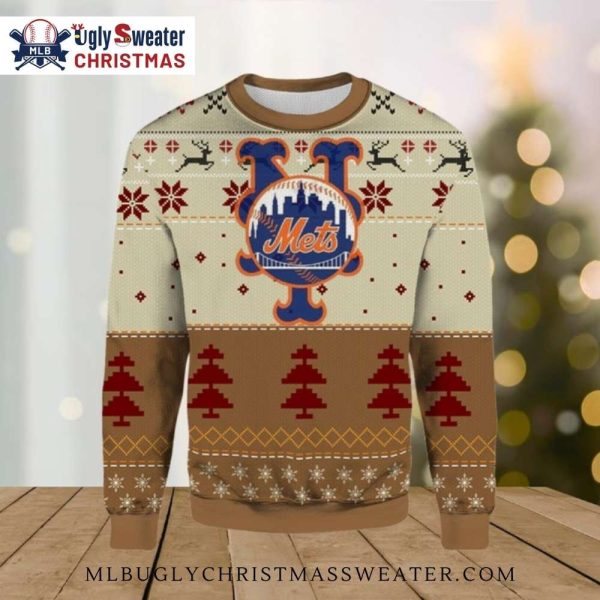 Classic New York Mets Logo Ugly Christmas Sweater – Holiday Vibes