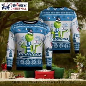 Cleveland Guardians Grinch Ugly Christmas Sweater Festive Design