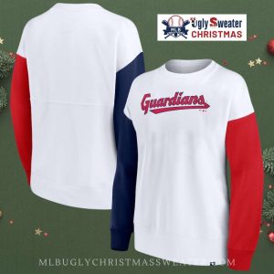 Cleveland Guardians Retro Color Blocked Ugly Christmas Sweater