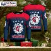 Cleveland Guardians Bold Logo Red Ugly Christmas Sweater