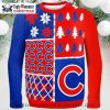 Cubs Christmas Sweater – Modern Stripes And Cubs Logo Style