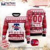 Classic Blue And Red Phillies Snowflake Christmas Sweater